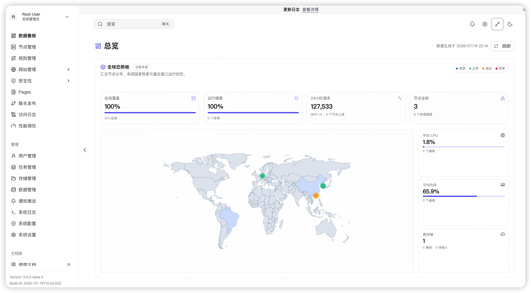 【史诗级更新】【开源】OpenFlare 自建 CDN, 开源版 Cloudflare-主机地图,一站式 VPS 主机性能与线路测评