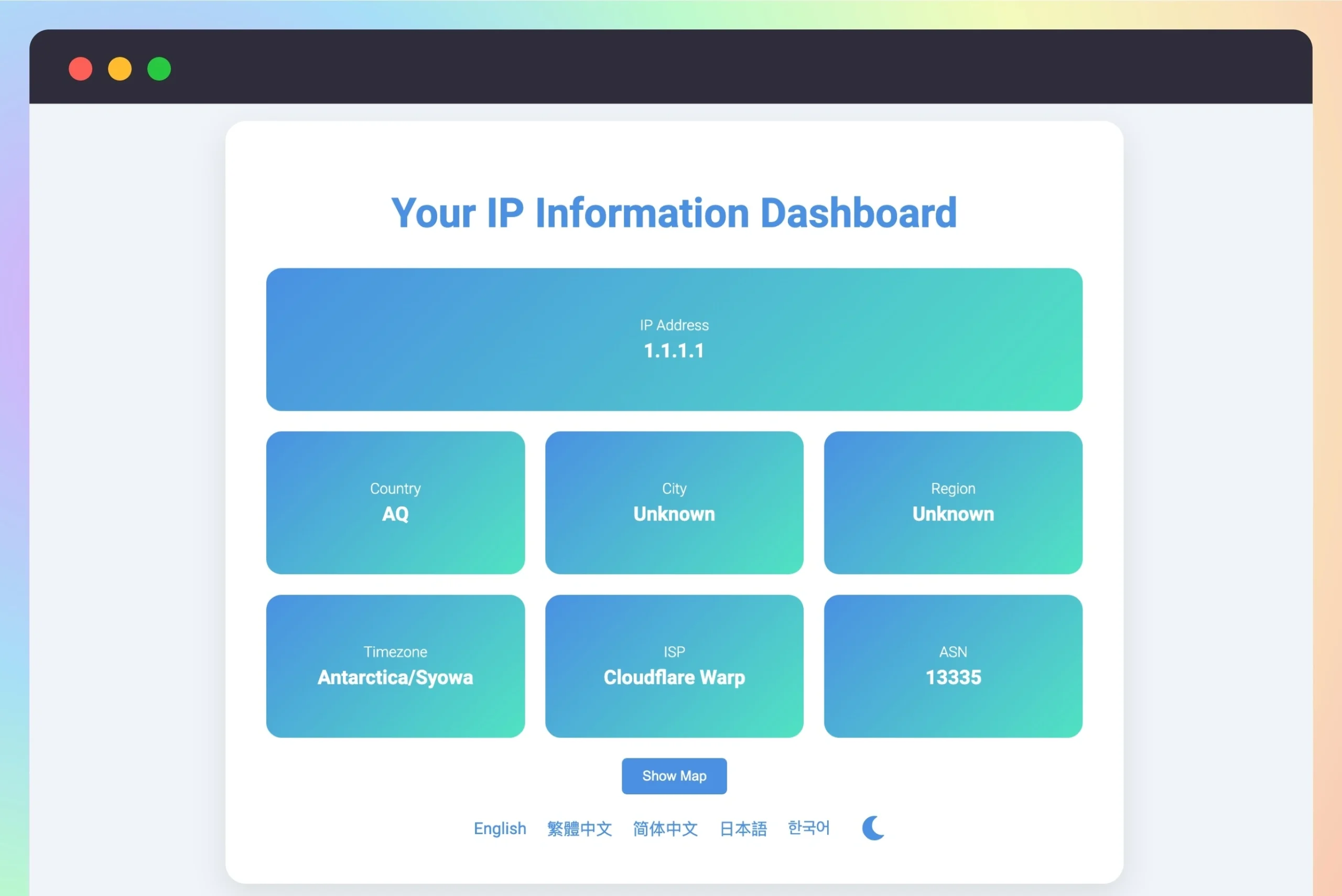 ✔Cloudflare Workers 魔法工具:IP 信息仪表板 + API 双重奏 (0731新增表情符号旗版本)-主机地图,一站式 VPS 主机性能与线路测评